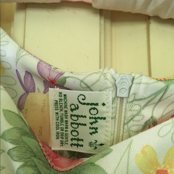 VINTAGE JOHN ABBOTT Floral Summer Dress Sleeveless - Picture 5 of 10